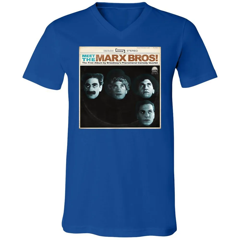 Unisex V-Neck T-Shirt - HWUDPKV6 - True Royal - 4