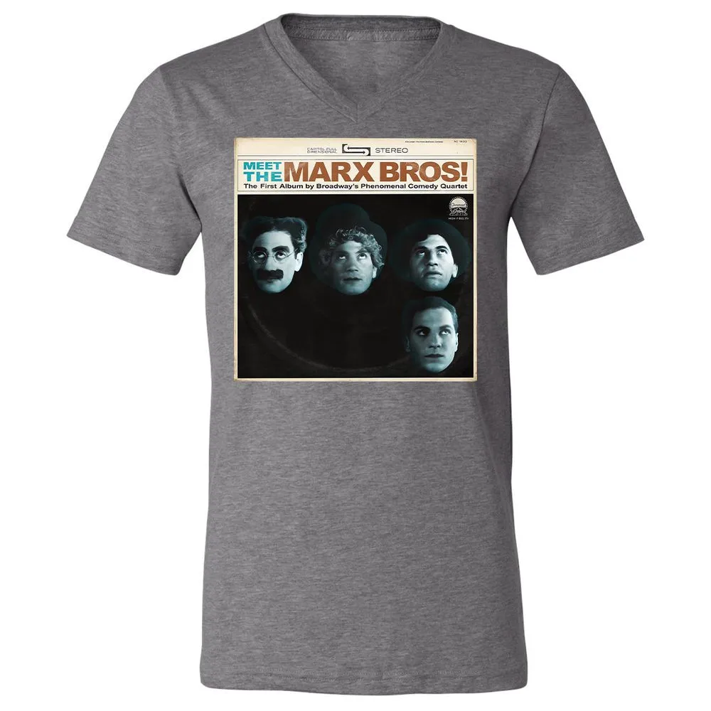 Unisex V-Neck T-Shirt - HWUDPKV6 - Deep Heather - 13