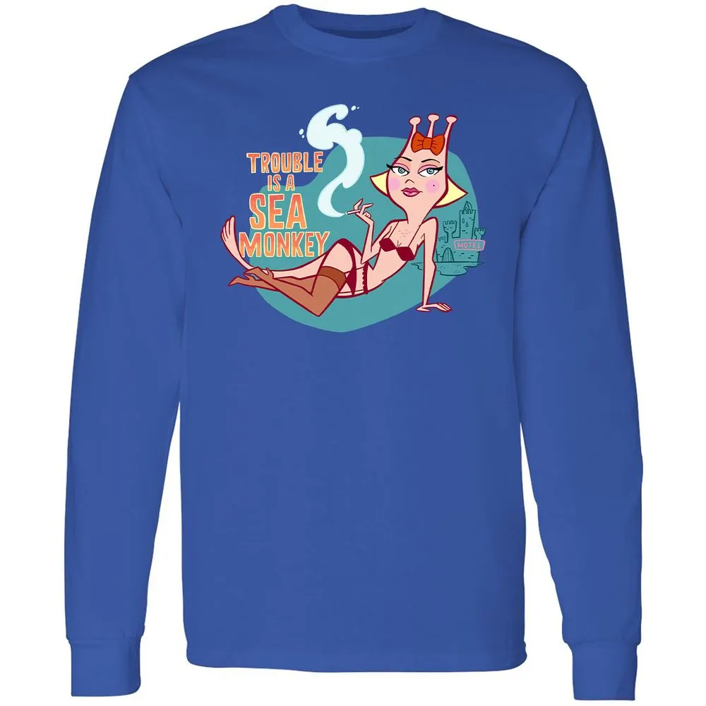 Long Sleeve T-Shirt - FBPC91QM - Royal - 8