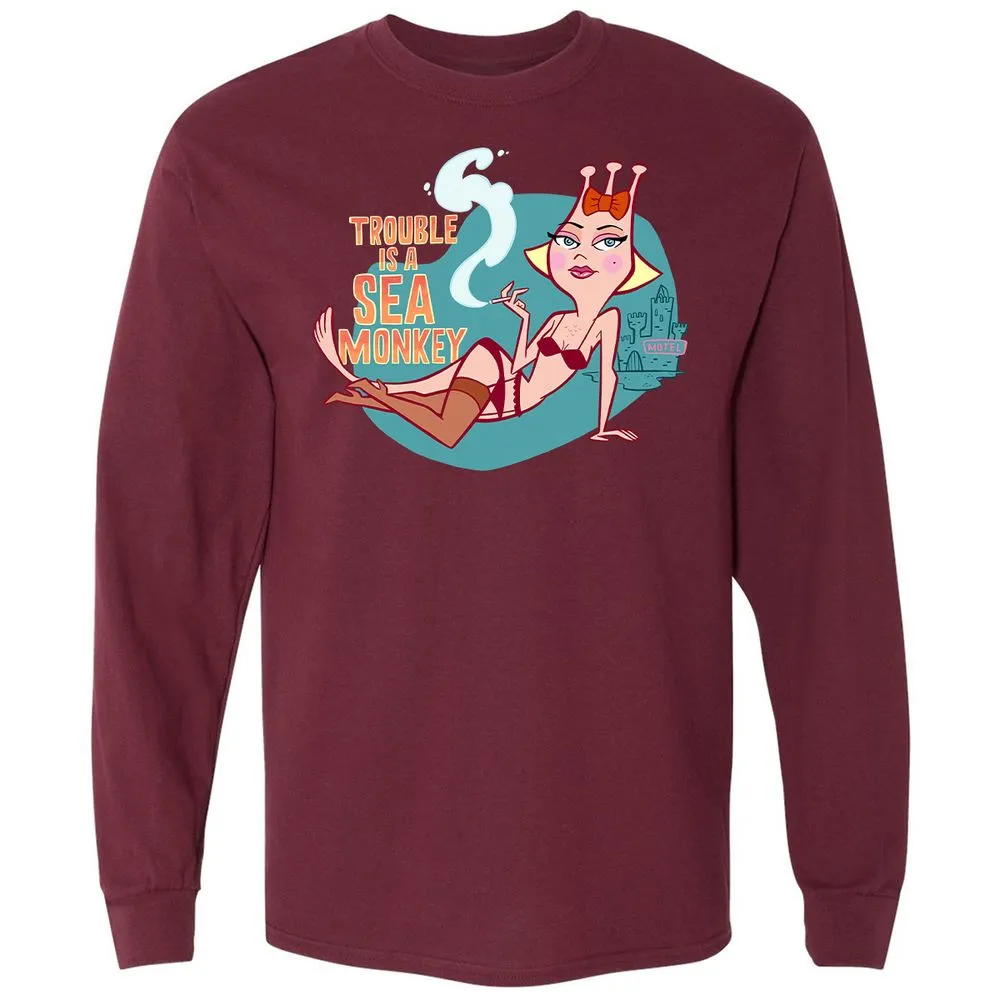Long Sleeve T-Shirt - FBPC91QM - Maroon - 11