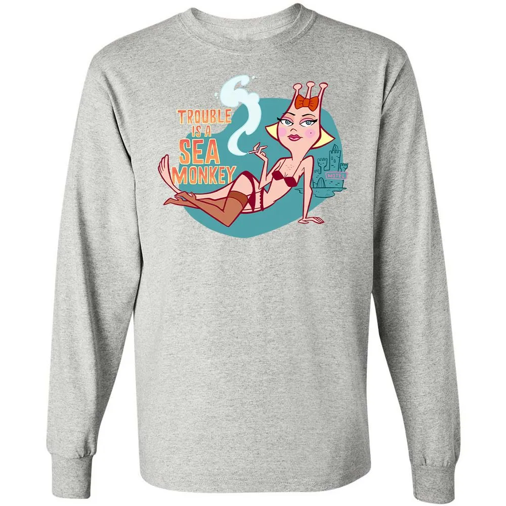 Long Sleeve T-Shirt - FBPC91QM - Ash - 7