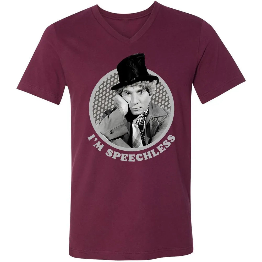 Unisex V-Neck T-Shirt - UAQAQ6A5 - Maroon - 6