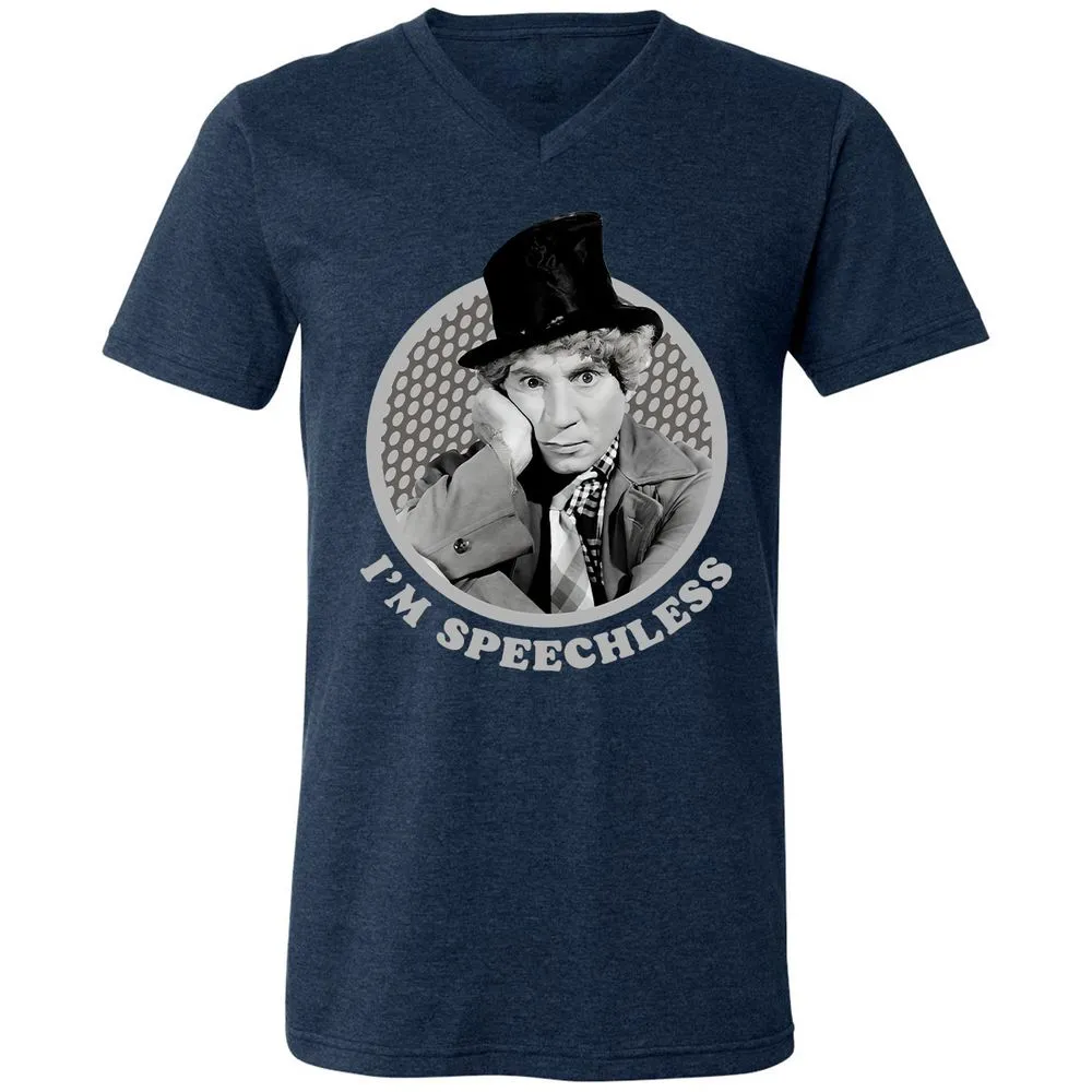 Unisex V-Neck T-Shirt - UAQAQ6A5 - Heather Navy - 15