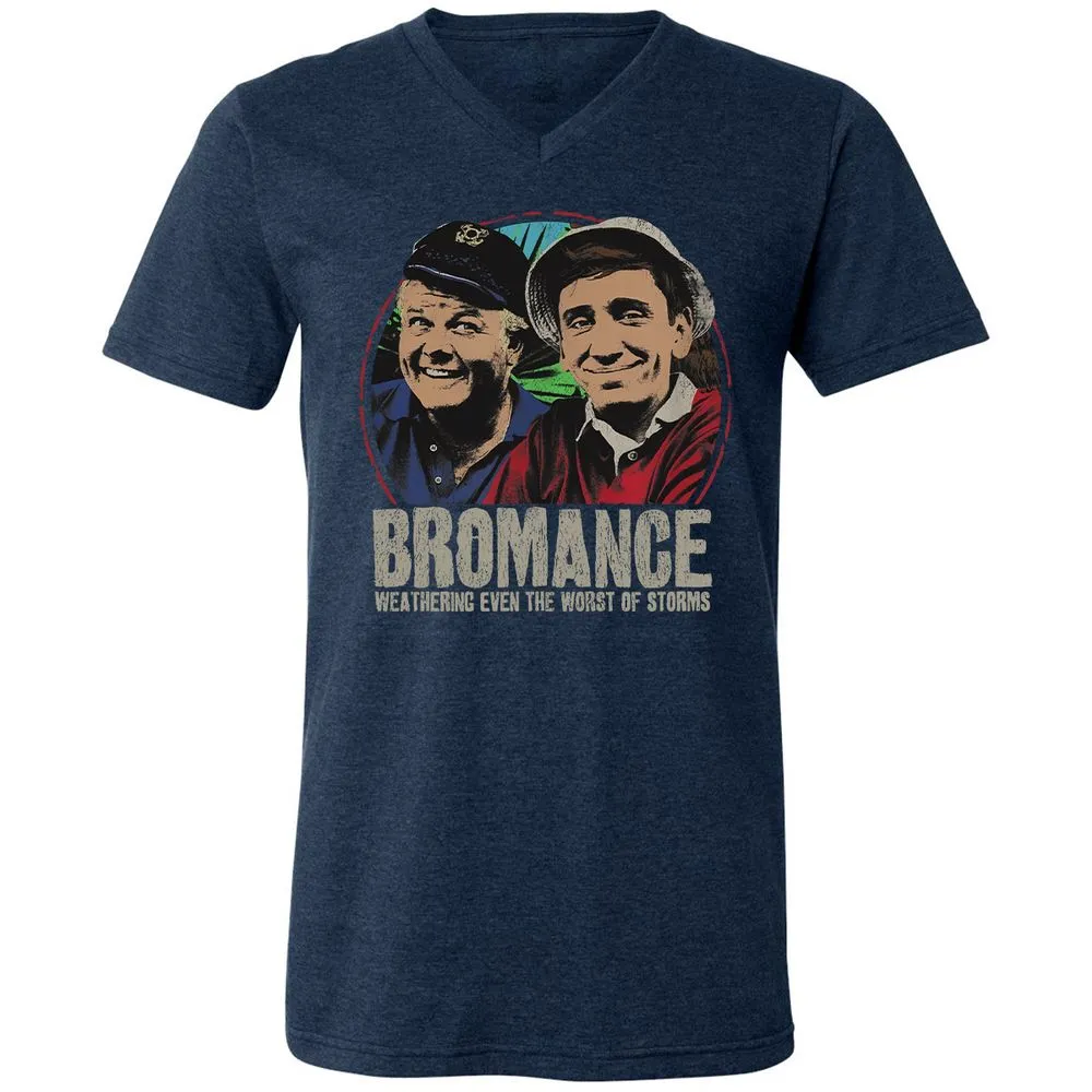 Unisex V-Neck T-Shirt - SJT34R4F - Heather Navy - 15