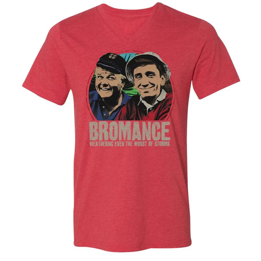 Unisex V-Neck T-Shirt - SJT34R4F - Heather Red - 16