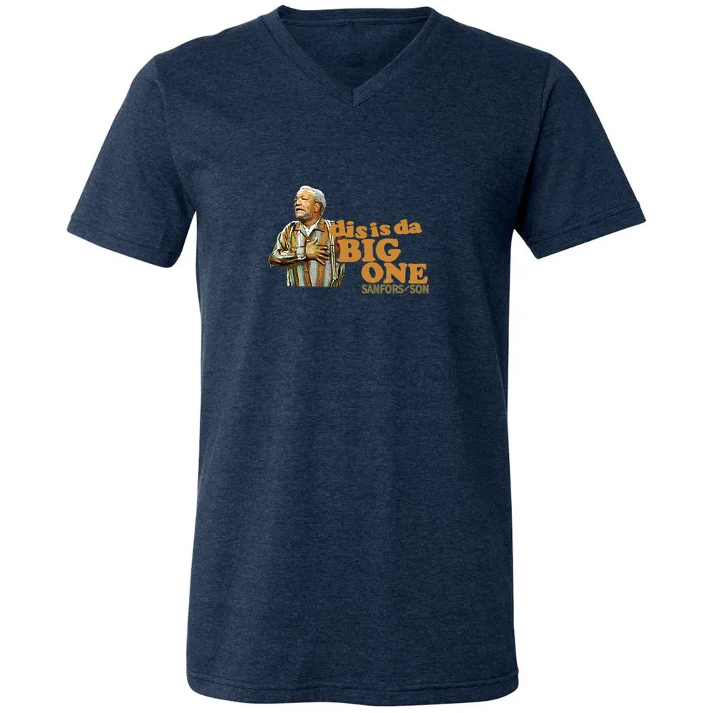 Unisex V-Neck T-Shirt - LGNTUAJ3 - Heather Navy - 15