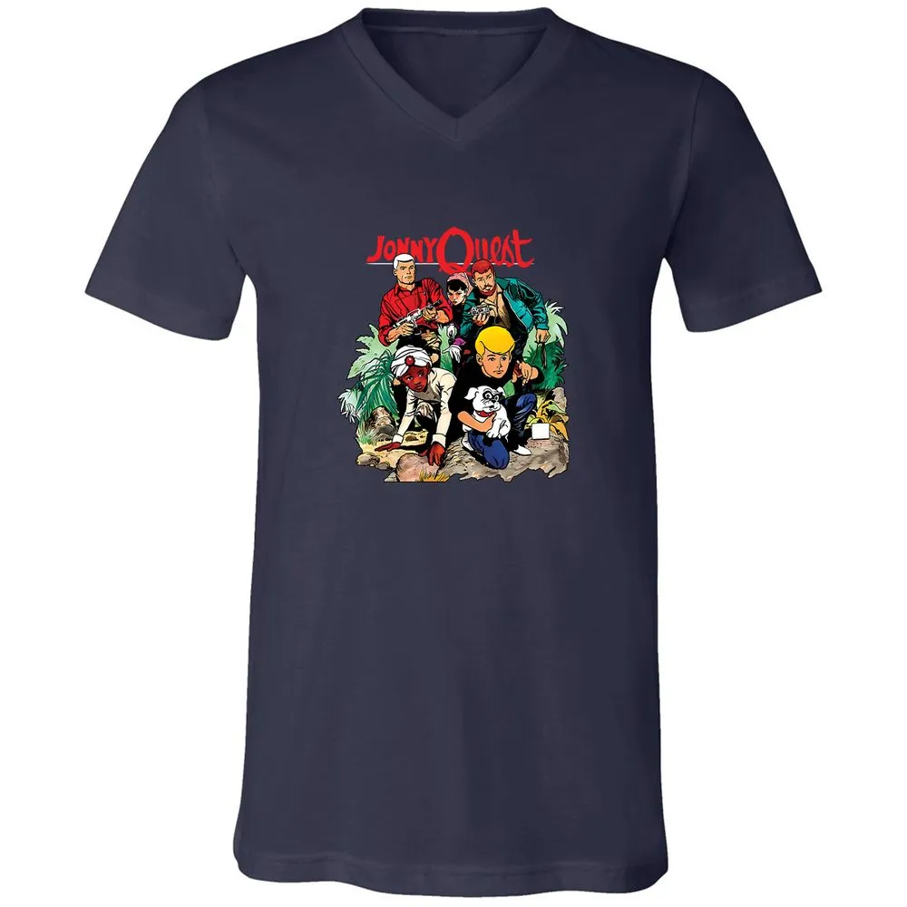 Unisex V-Neck T-Shirt - LMB3N4ZW - Navy - 2