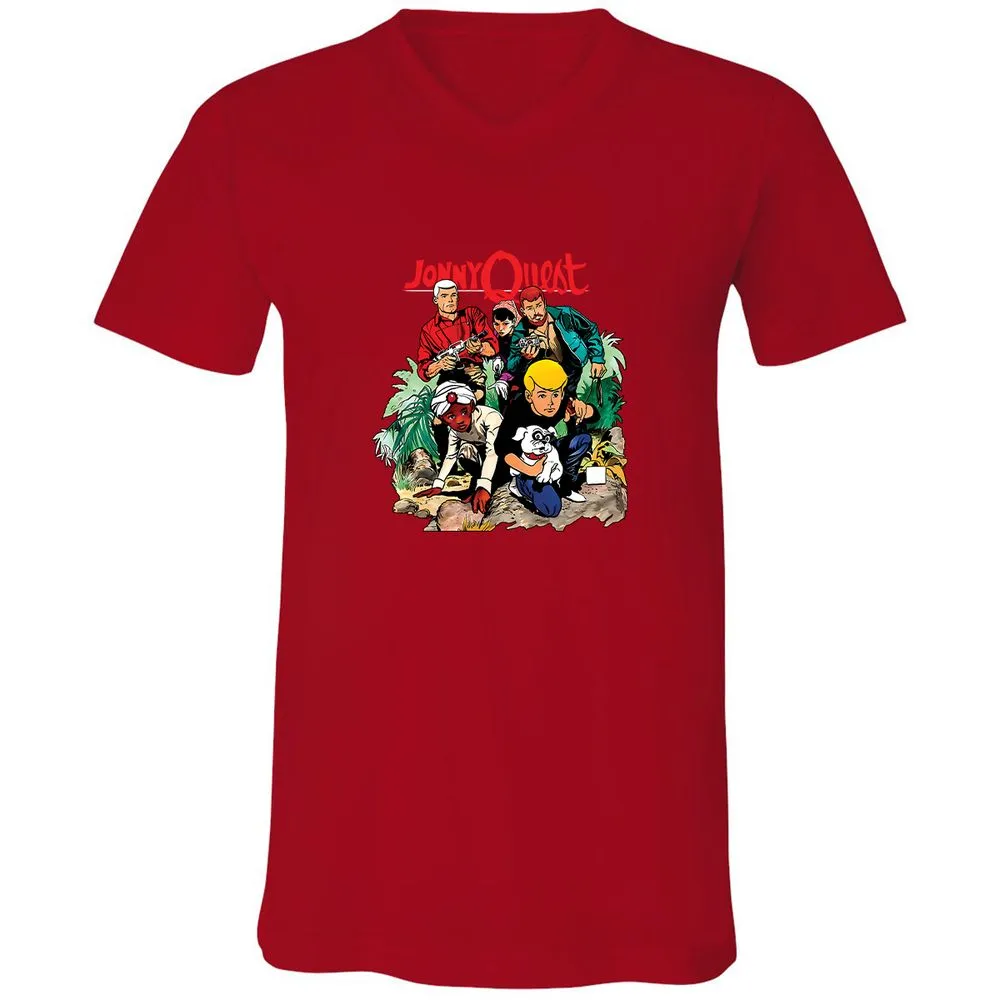 Unisex V-Neck T-Shirt - LMB3N4ZW - Red - 3