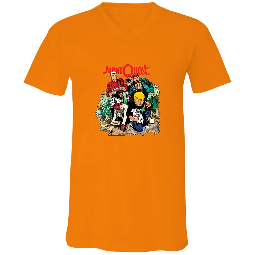 Unisex V-Neck T-Shirt - LMB3N4ZW - Orange - 11