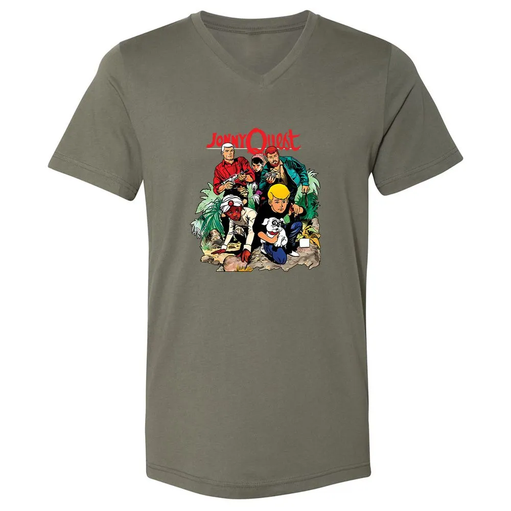 Unisex V-Neck T-Shirt - LMB3N4ZW - Military Green - 10