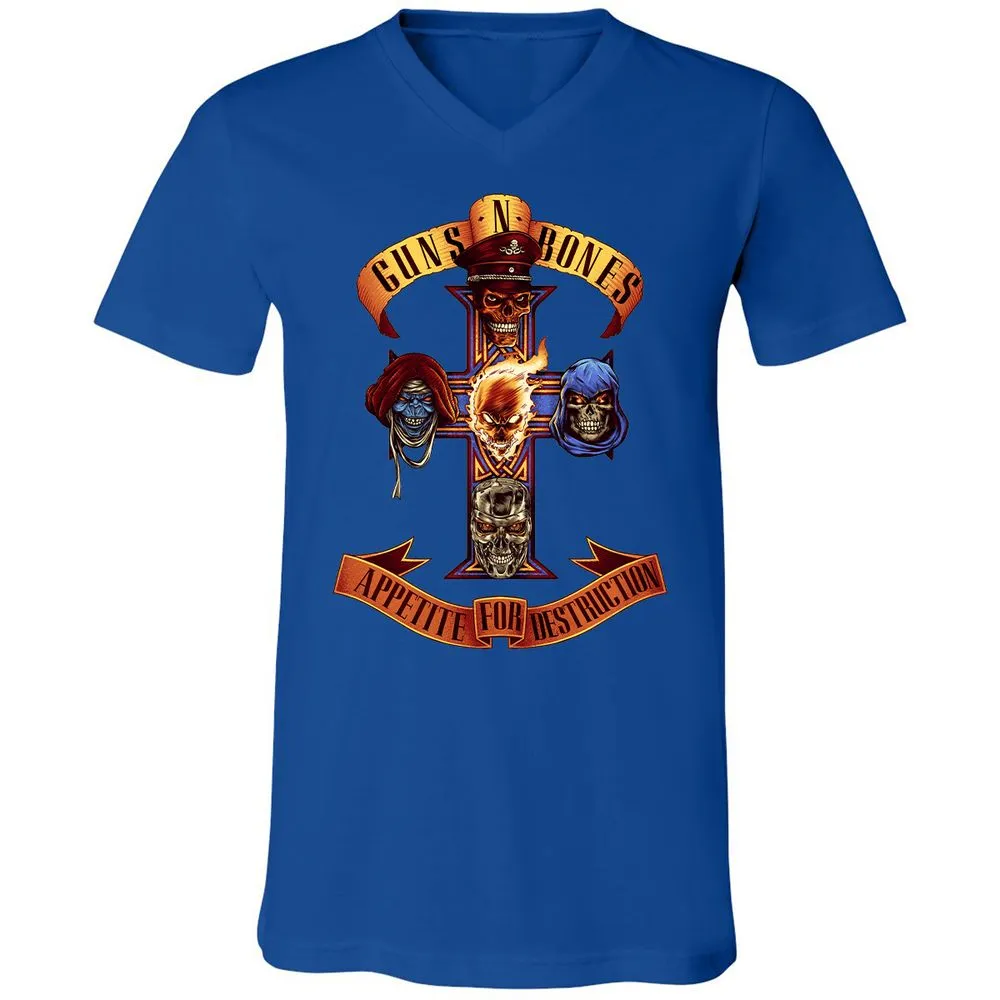 Unisex V-Neck T-Shirt - B4HSGPCG - True Royal - 4