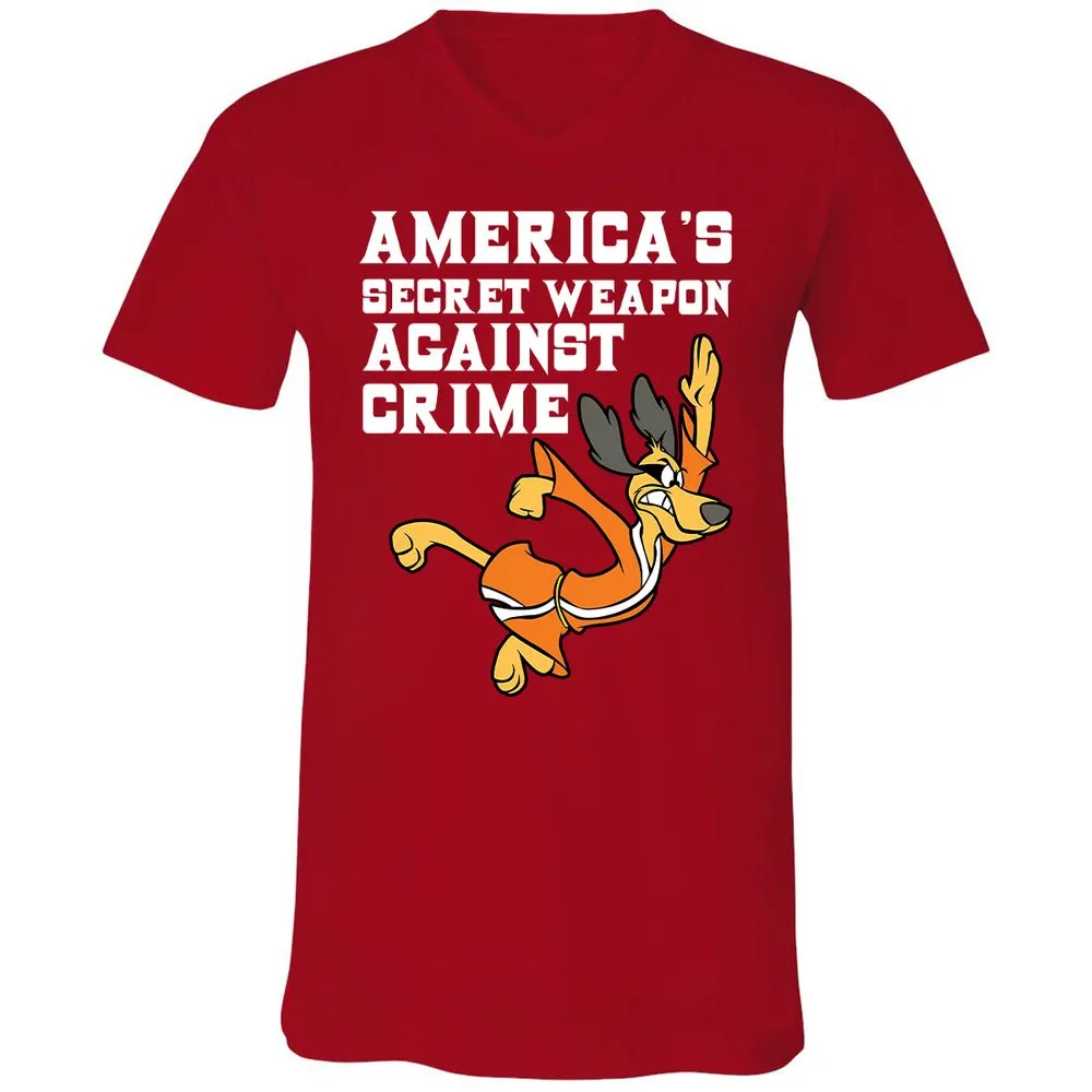 Unisex V-Neck T-Shirt - DTSYVF12 - Red - 3