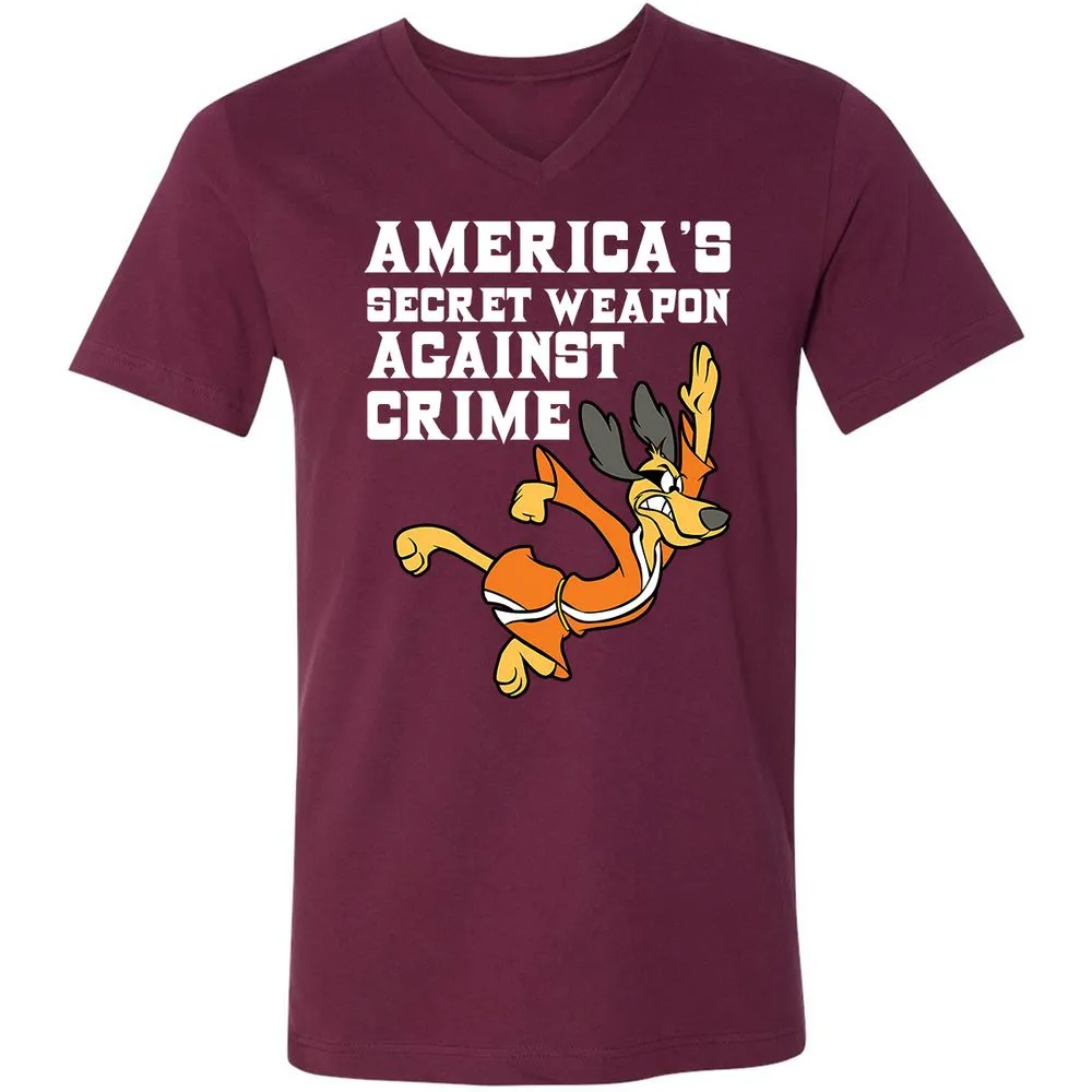 Unisex V-Neck T-Shirt - DTSYVF12 - Maroon - 6