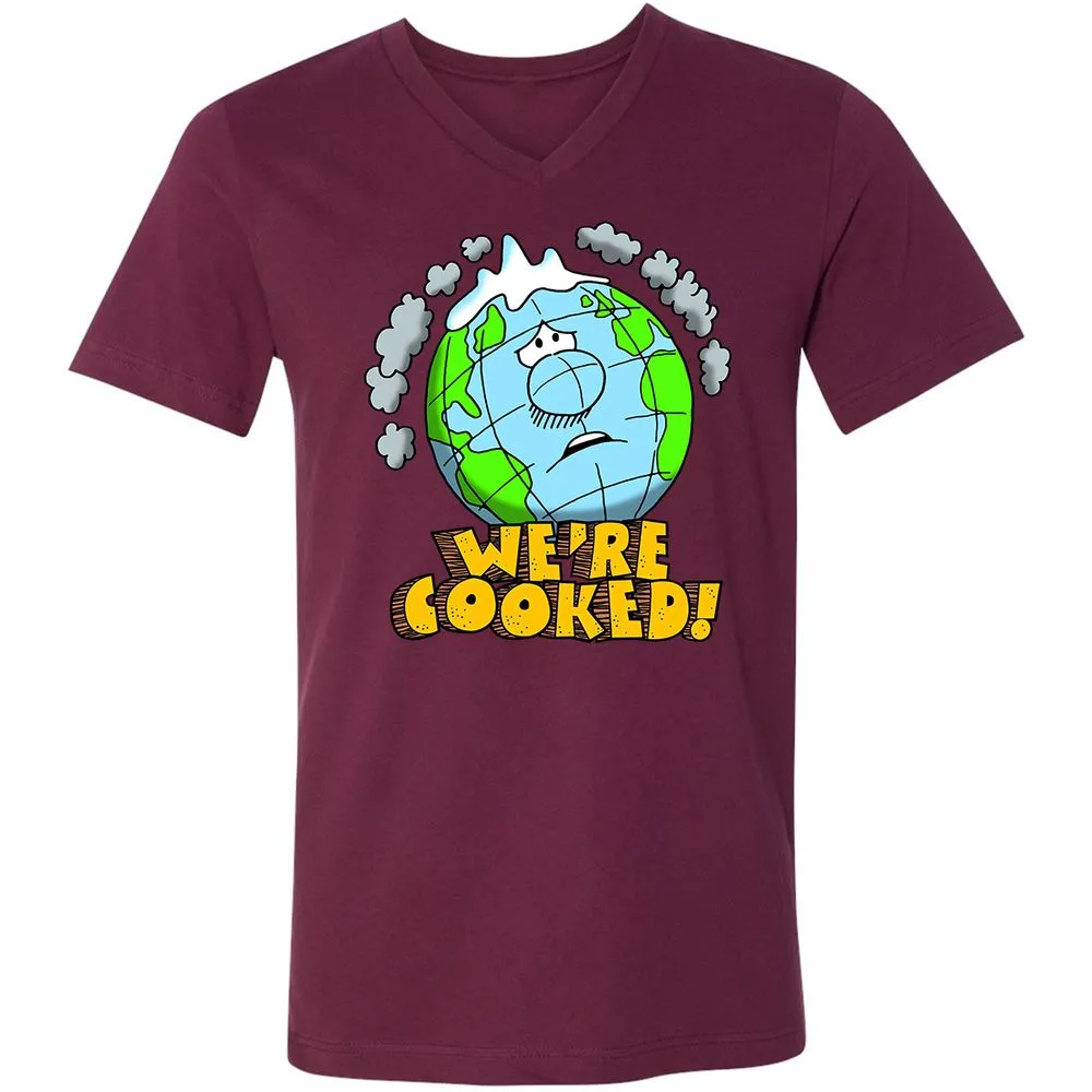 Unisex V-Neck T-Shirt - 5FMRF3AS - Maroon - 6
