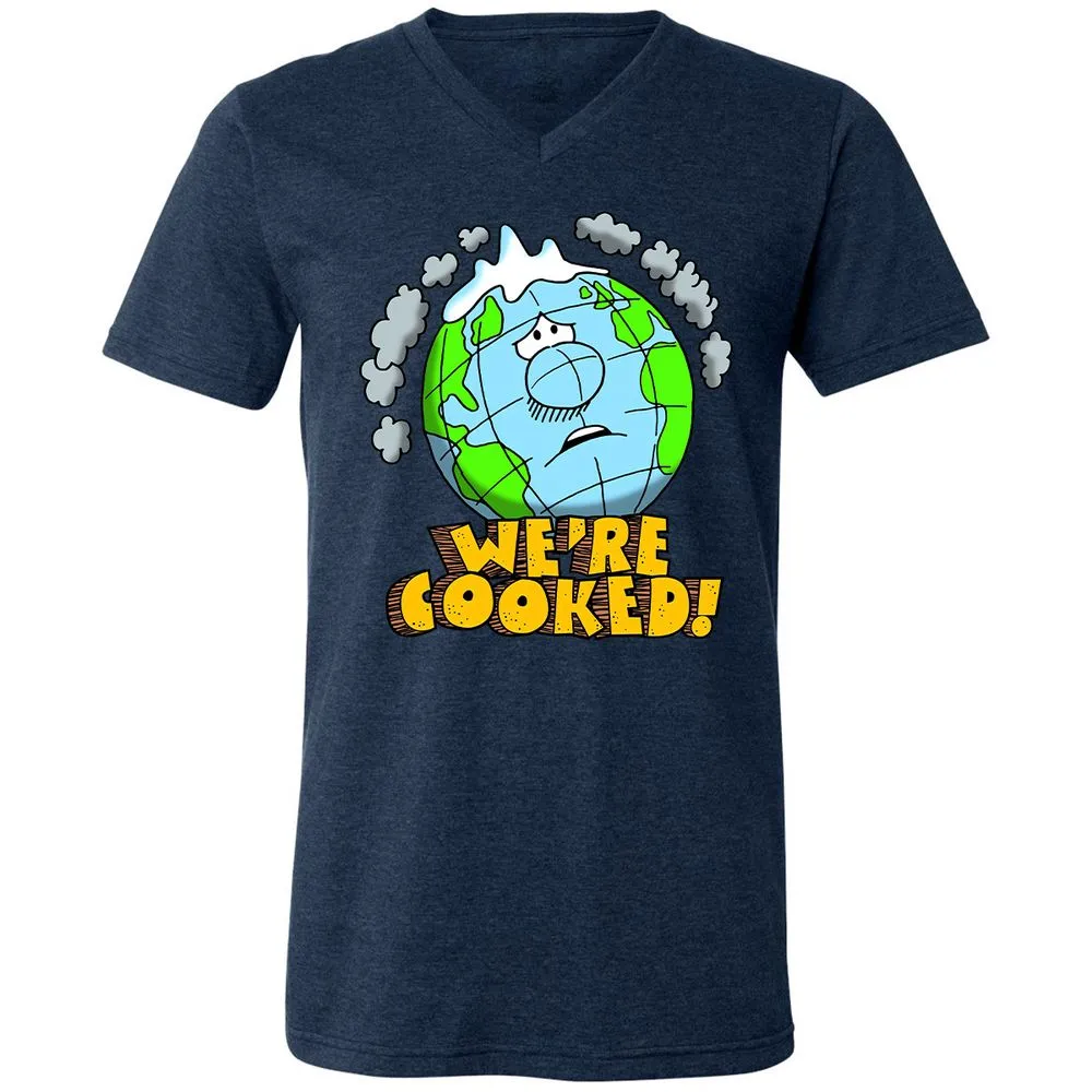 Unisex V-Neck T-Shirt - 5FMRF3AS - Heather Navy - 15