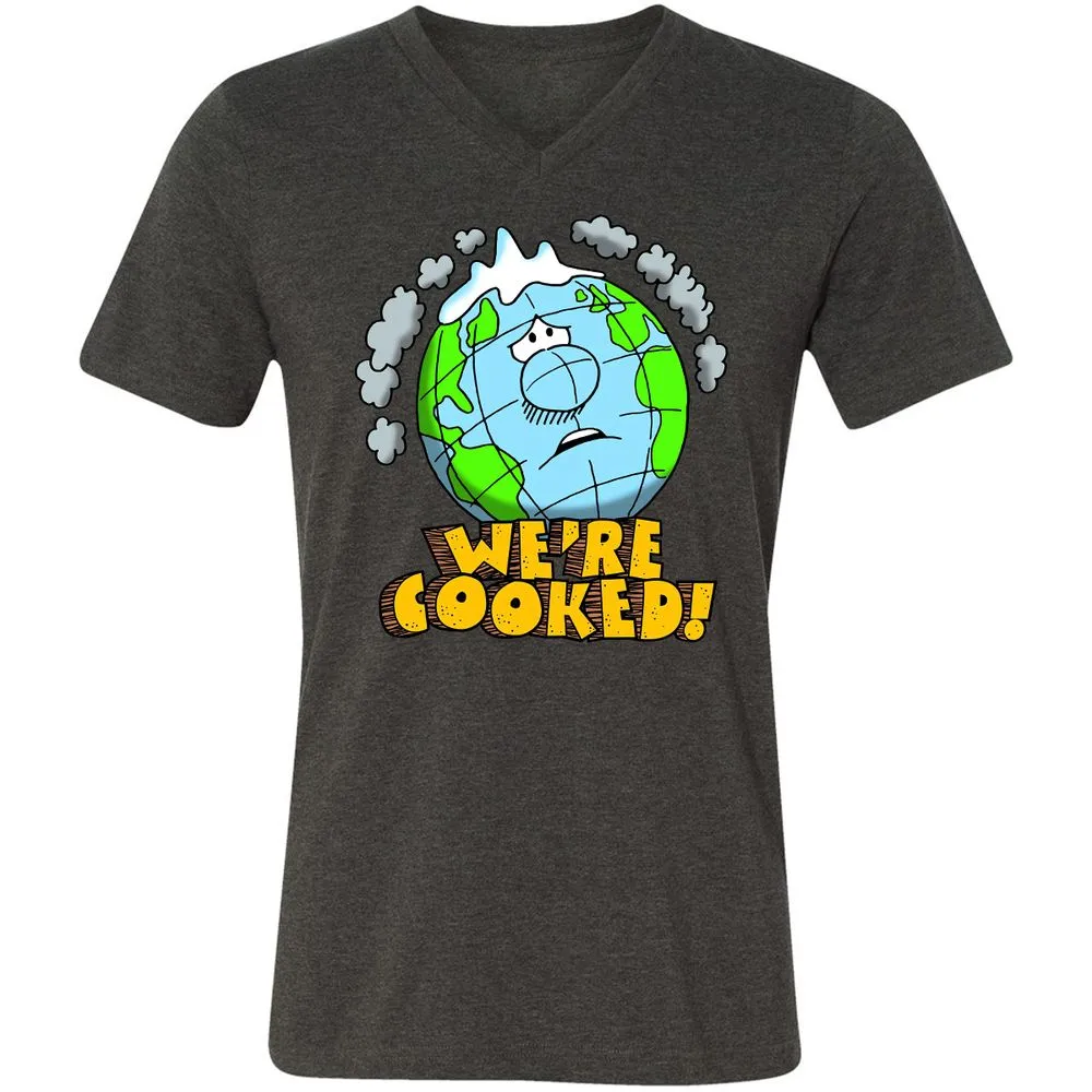 Unisex V-Neck T-Shirt - 5FMRF3AS - Dark Grey Heather - 8