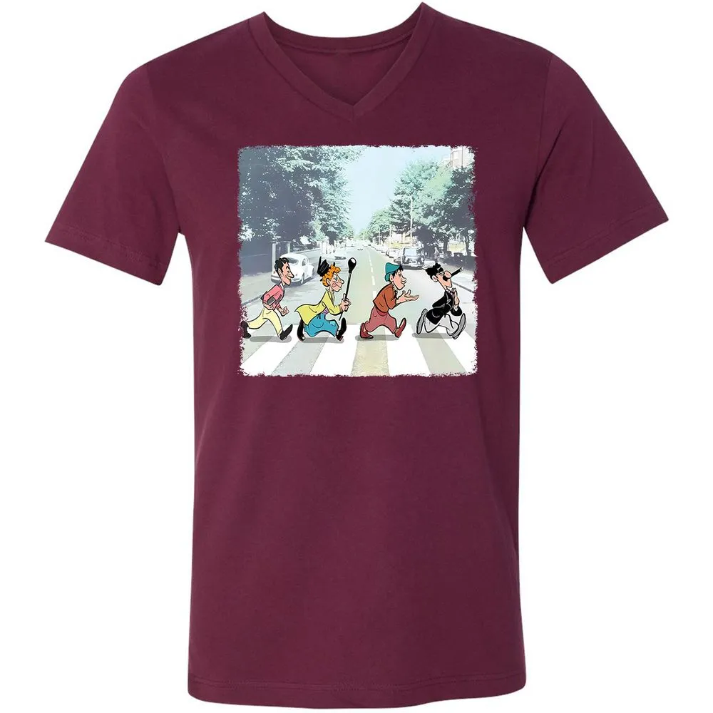 Unisex V-Neck T-Shirt - QHCA25TH - Maroon - 6