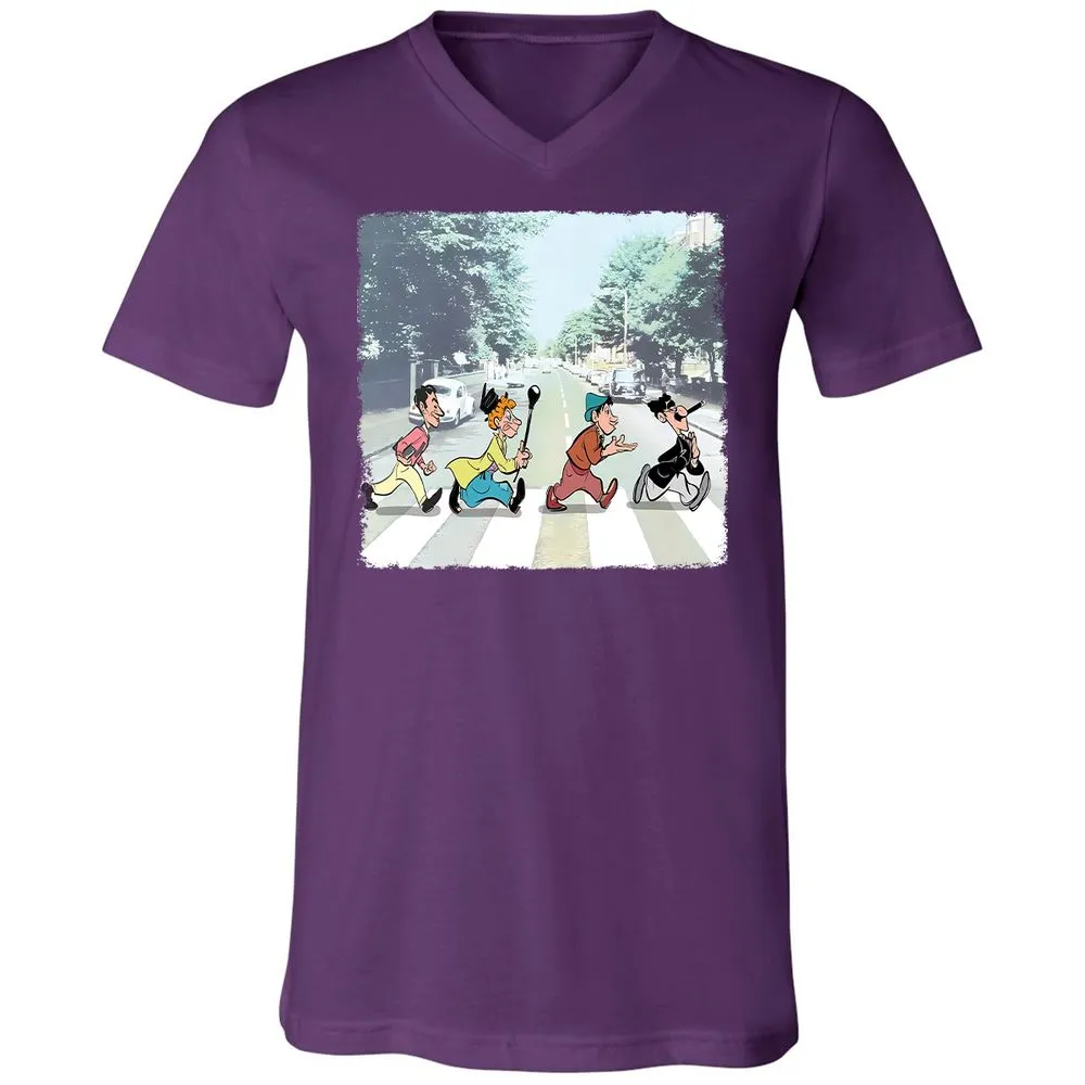Unisex V-Neck T-Shirt - QHCA25TH - Team Purple - 9