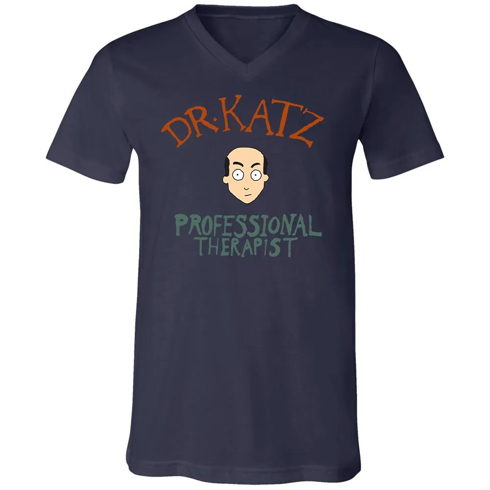 Unisex V-Neck T-Shirt - FSL9F9YQ - Navy - 2