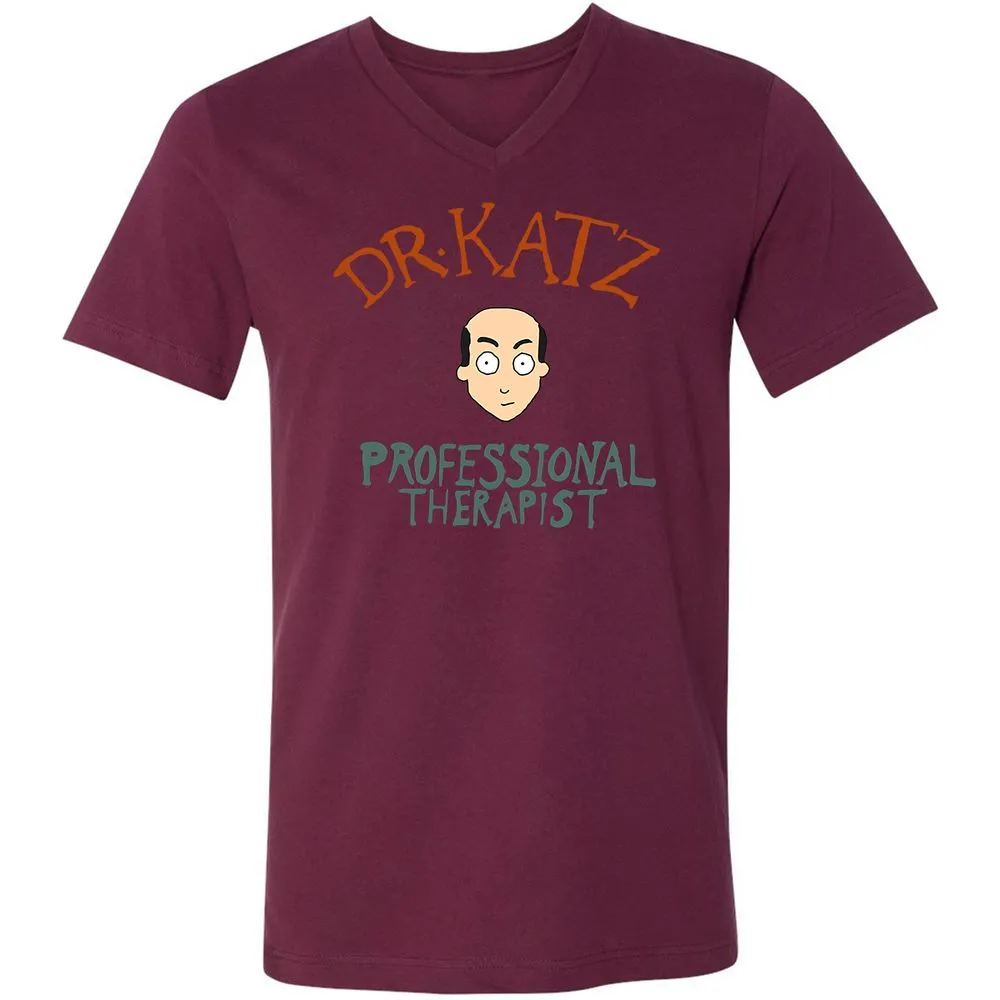 Unisex V-Neck T-Shirt - FSL9F9YQ - Maroon - 6