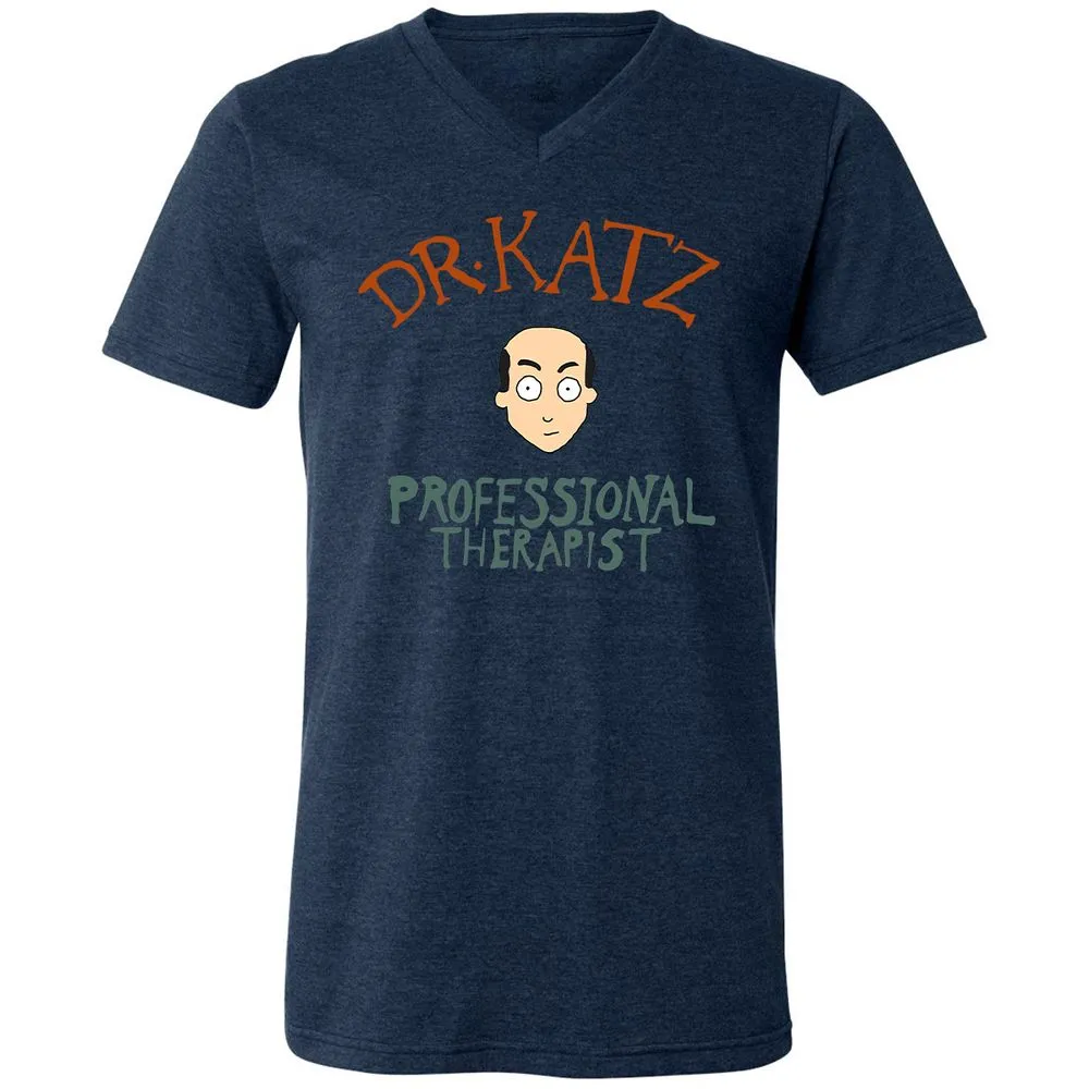Unisex V-Neck T-Shirt - FSL9F9YQ - Heather Navy - 15