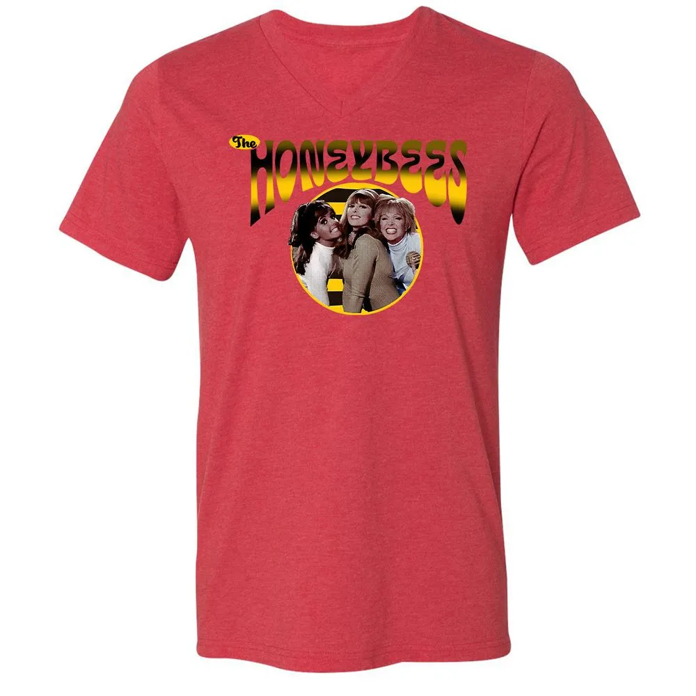 Unisex V-Neck T-Shirt - ZV6SXD33 - Heather Red - 16