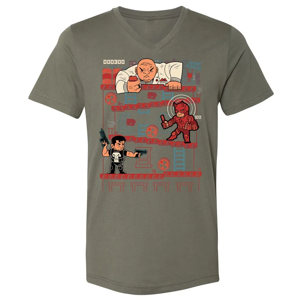 Unisex V-Neck T-Shirt - QRQEMEHK - Military Green - 10