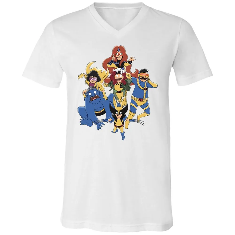 Unisex V-Neck T-Shirt - 7776BKPA - White - 5