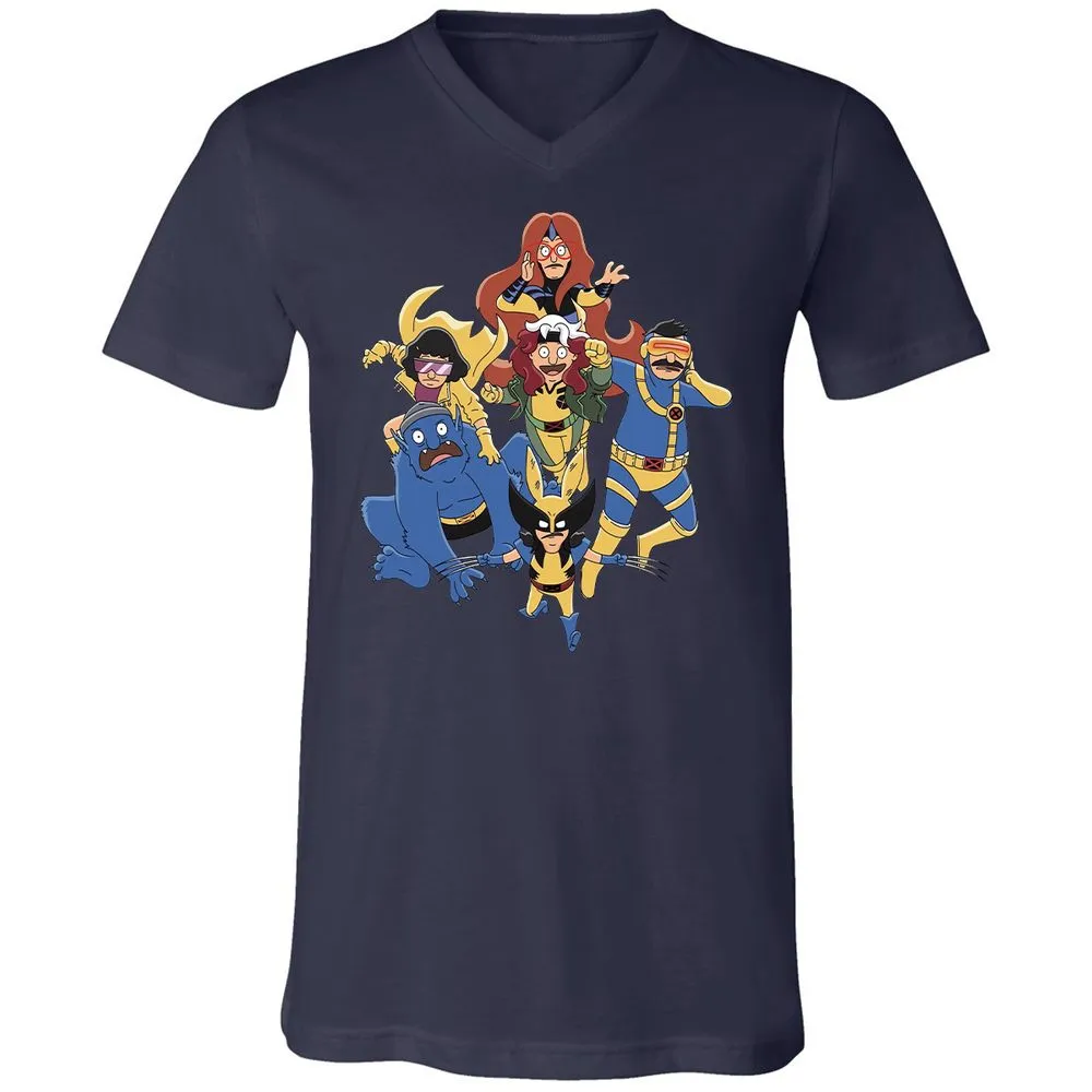 Unisex V-Neck T-Shirt - 7776BKPA - Navy - 2