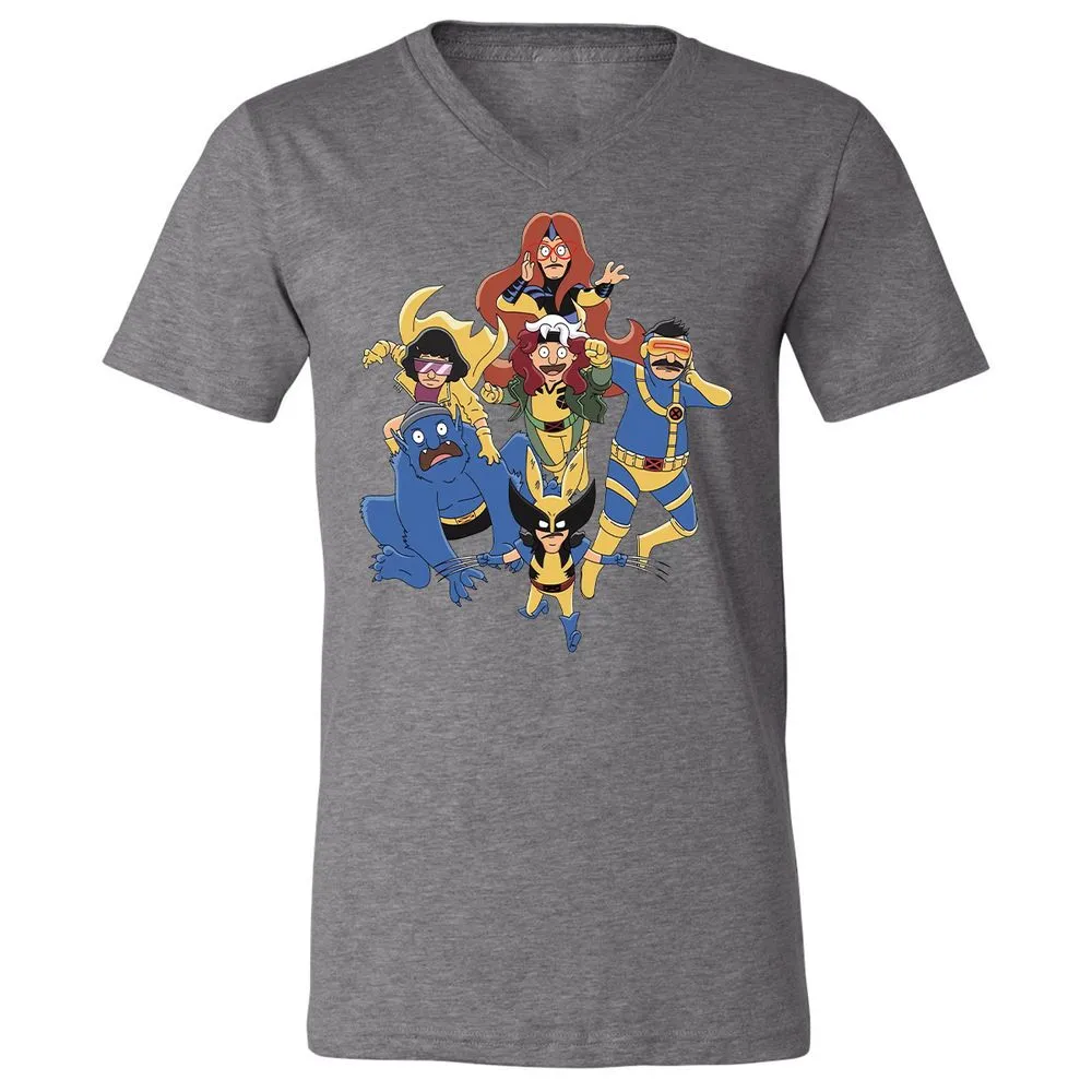 Unisex V-Neck T-Shirt - 7776BKPA - Deep Heather - 13