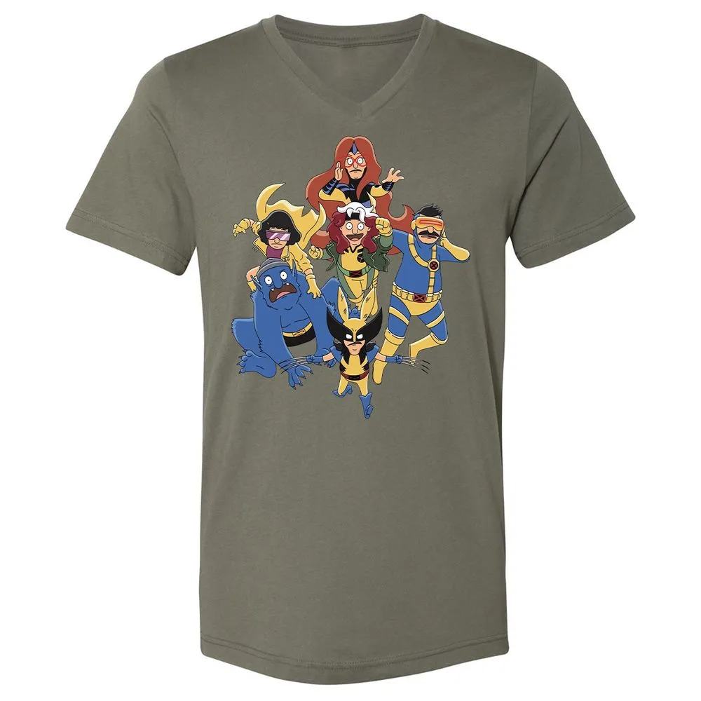 Unisex V-Neck T-Shirt - 7776BKPA - Military Green - 10