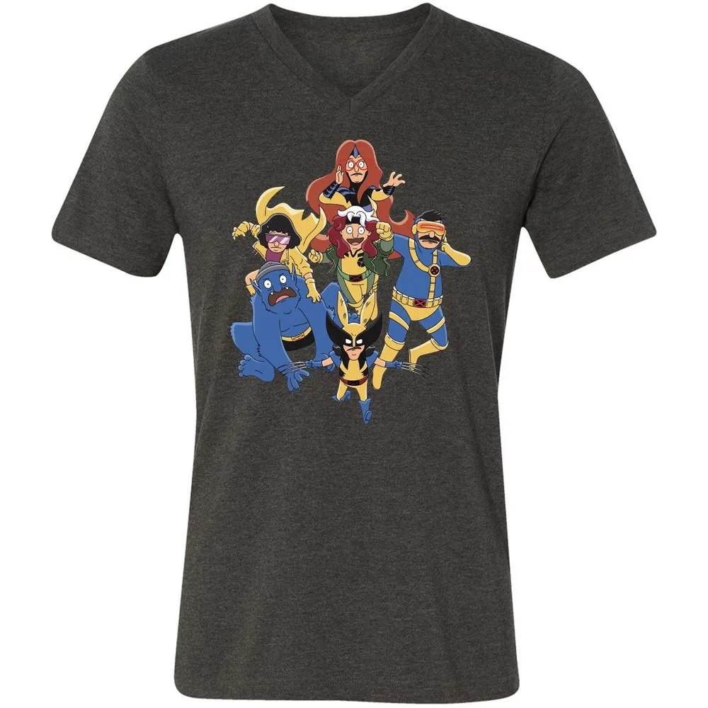 Unisex V-Neck T-Shirt - 7776BKPA - Dark Grey Heather - 8