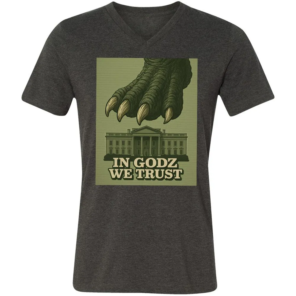 Unisex V-Neck T-Shirt - NJMADRS8 - Dark Grey Heather - 8
