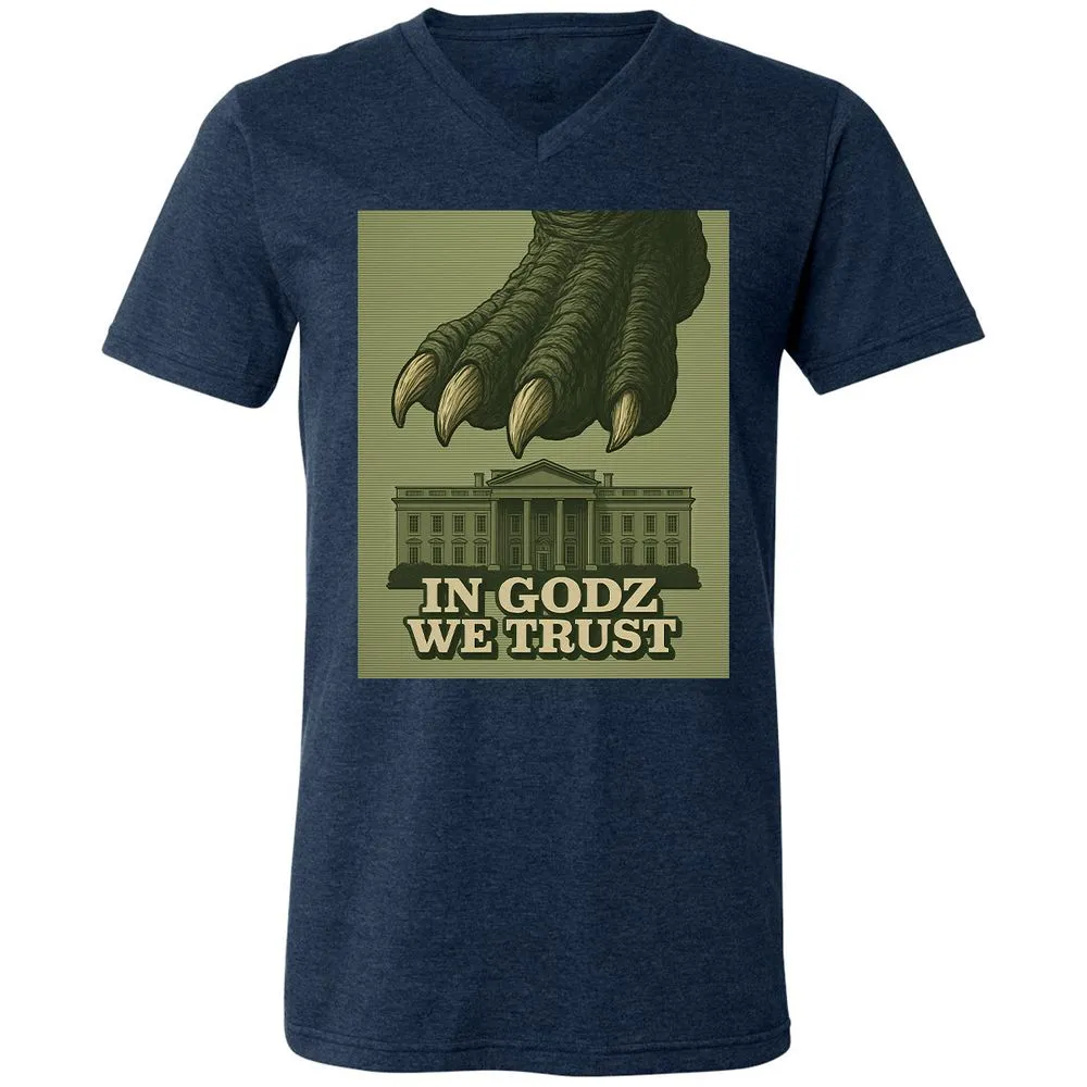 Unisex V-Neck T-Shirt - NJMADRS8 - Heather Navy - 15