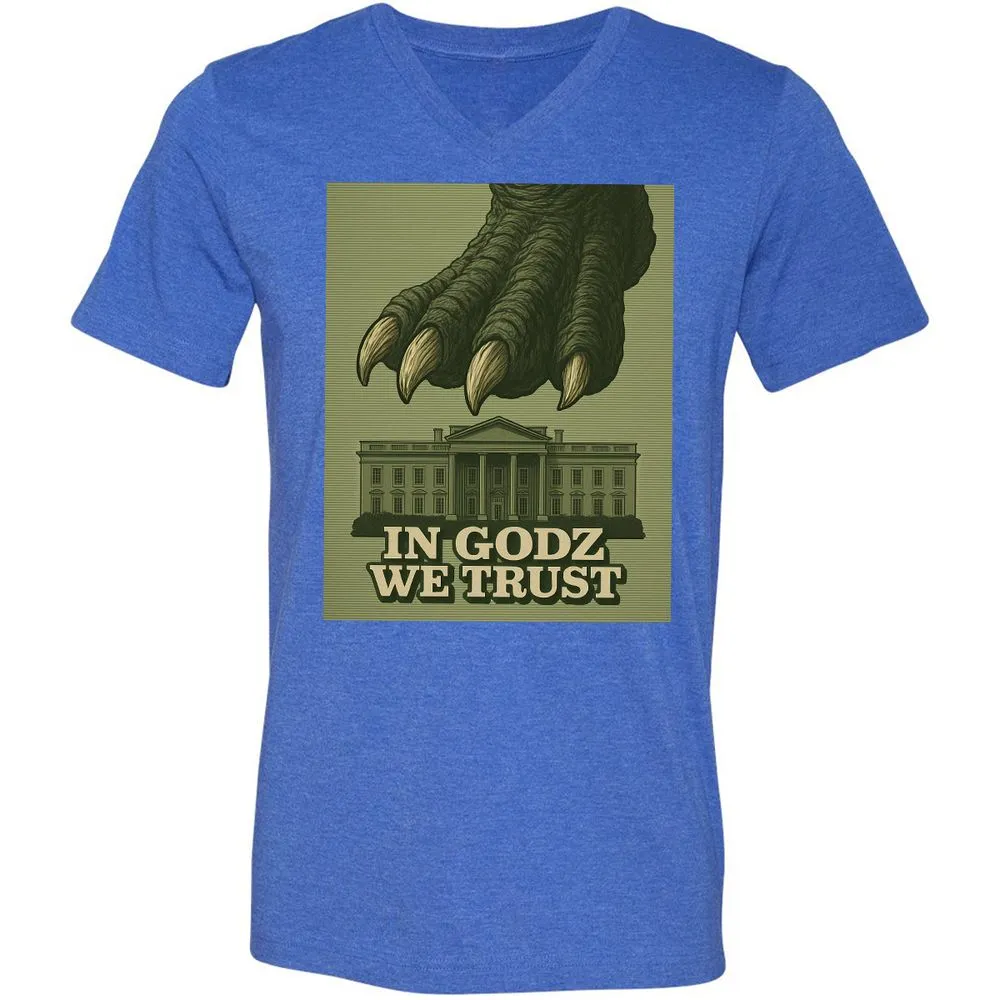 Unisex V-Neck T-Shirt - NJMADRS8 - Heather True Royal - 14