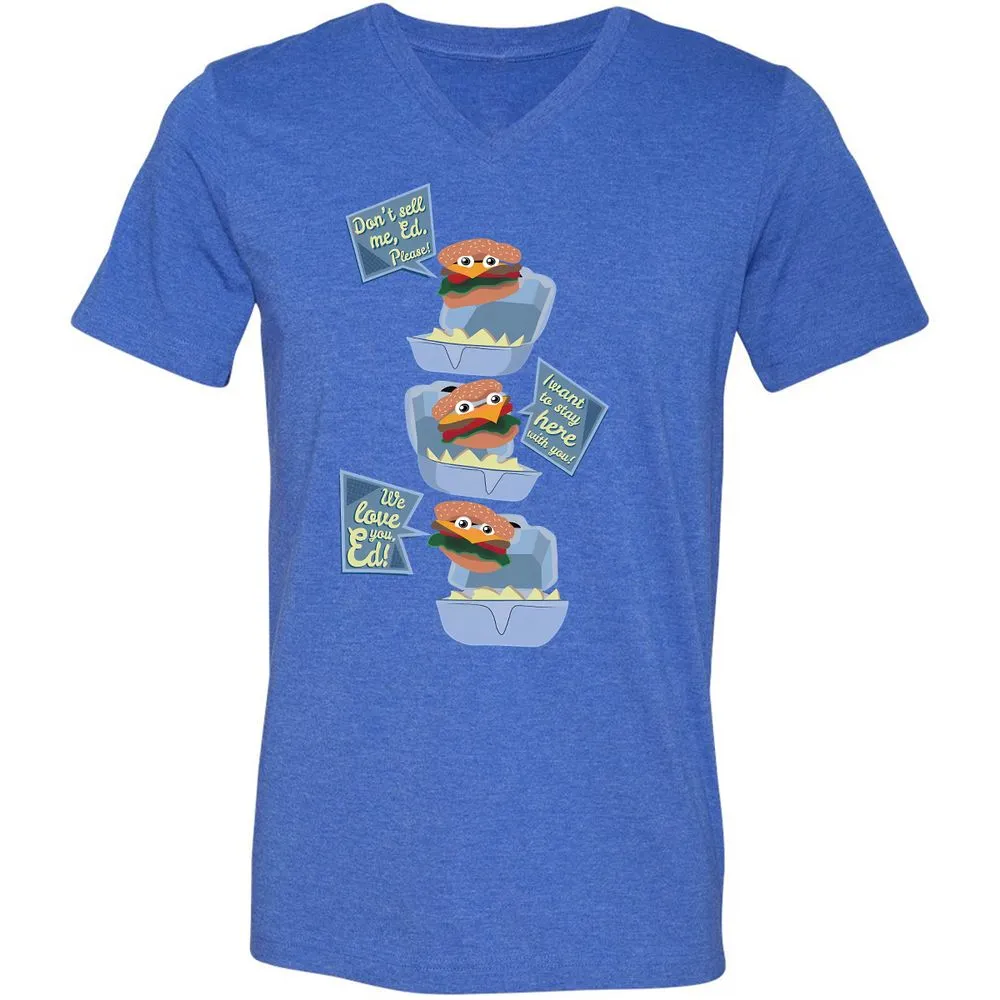 Unisex V-Neck T-Shirt - Z7P2HVQ4 - Heather True Royal - 14