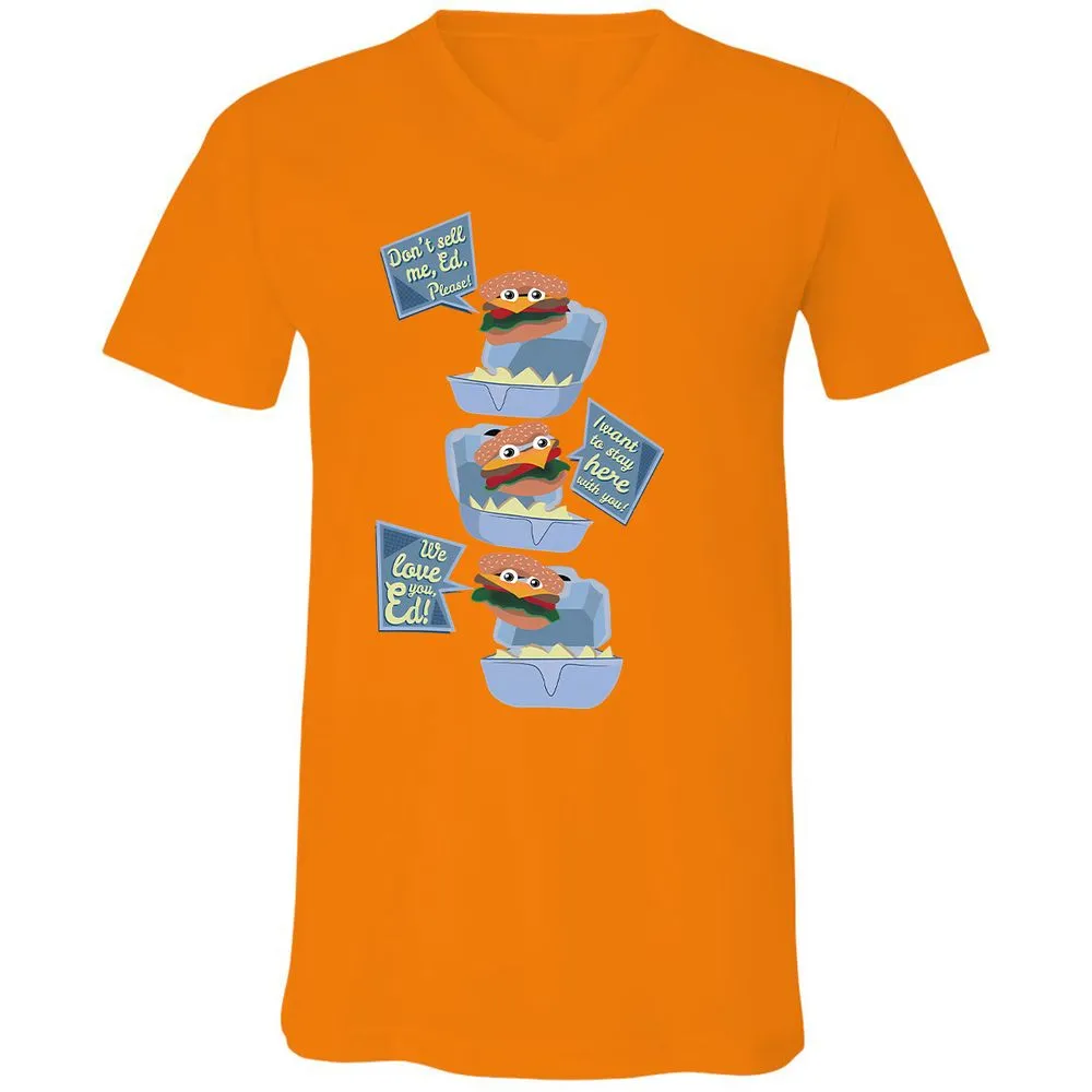 Unisex V-Neck T-Shirt - Z7P2HVQ4 - Orange - 11