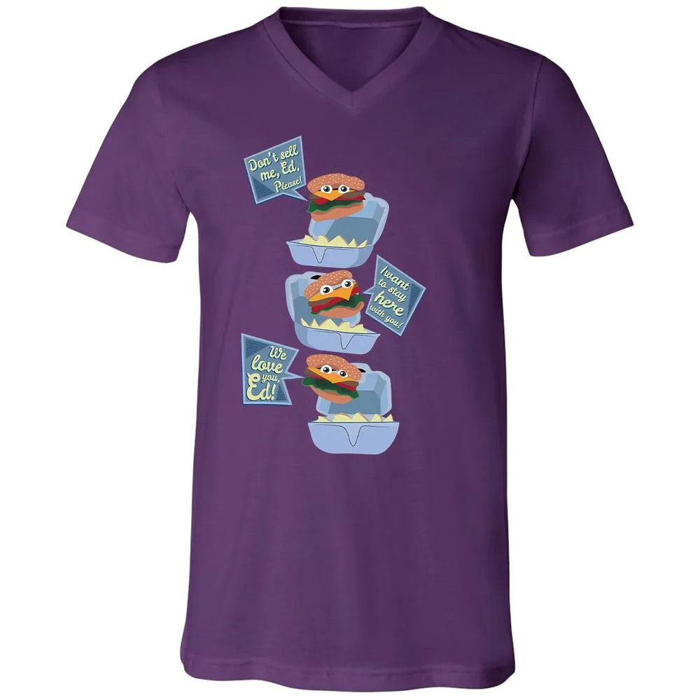 Unisex V-Neck T-Shirt - Z7P2HVQ4 - Team Purple - 9