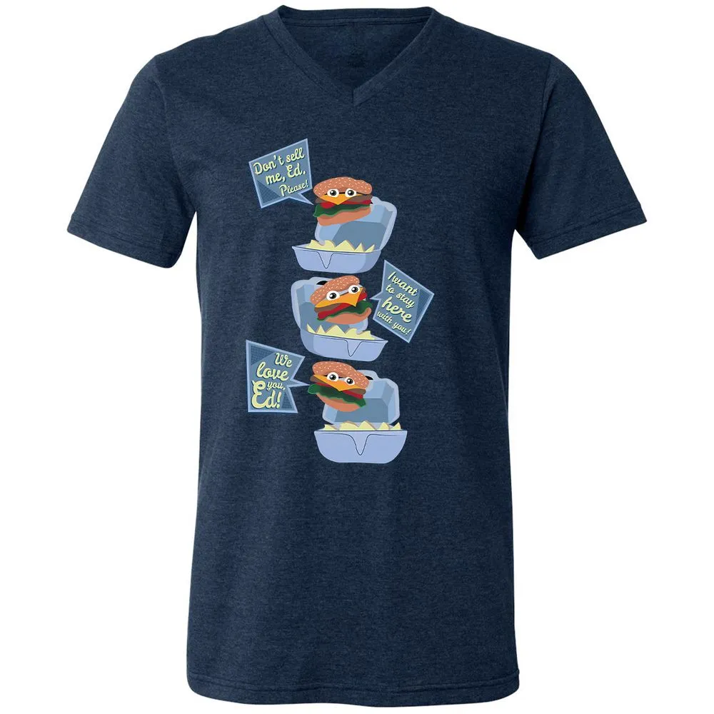Unisex V-Neck T-Shirt - Z7P2HVQ4 - Heather Navy - 15