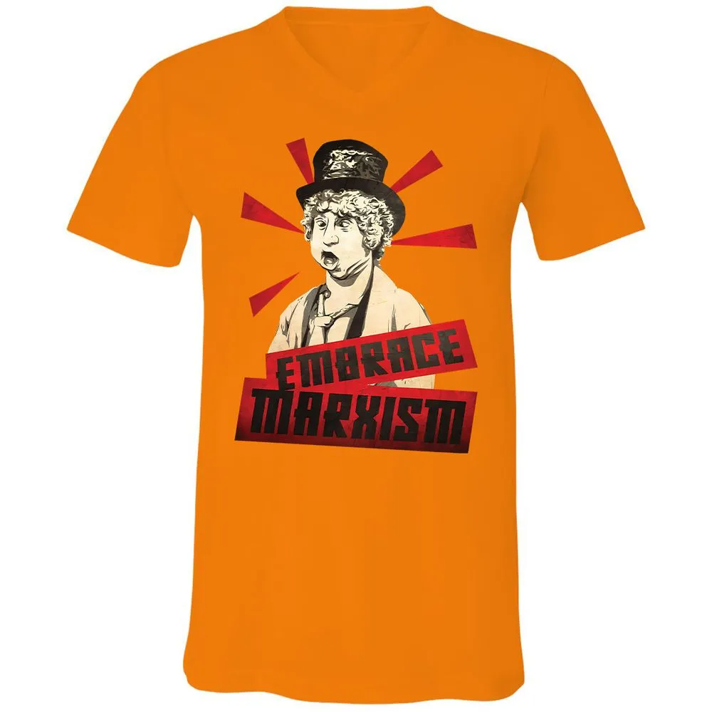 Unisex V-Neck T-Shirt - LASKZSRH - Orange - 11