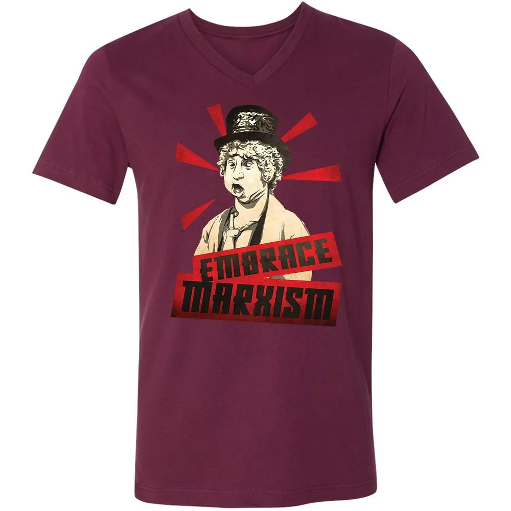 Unisex V-Neck T-Shirt - LASKZSRH - Maroon - 6