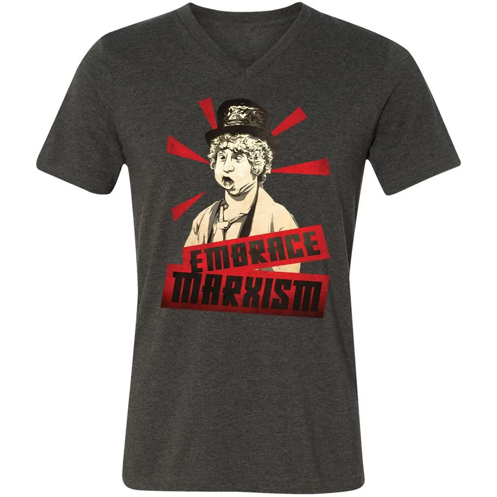 Unisex V-Neck T-Shirt - LASKZSRH - Dark Grey Heather - 8