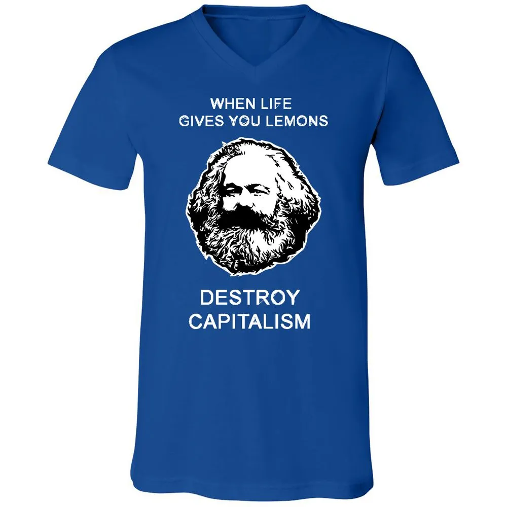 Unisex V-Neck T-Shirt - V4CQRWM8 - True Royal - 4