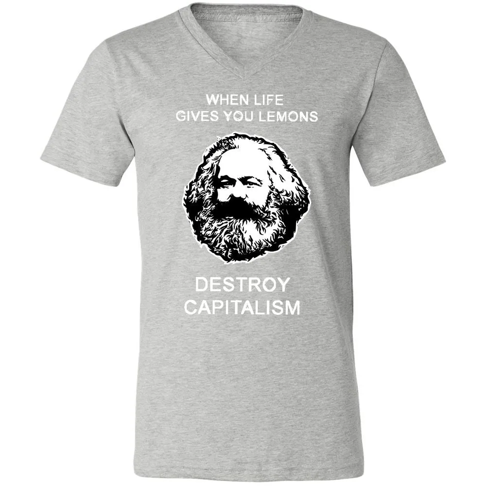 Unisex V-Neck T-Shirt - V4CQRWM8 - Athletic Heather - 7