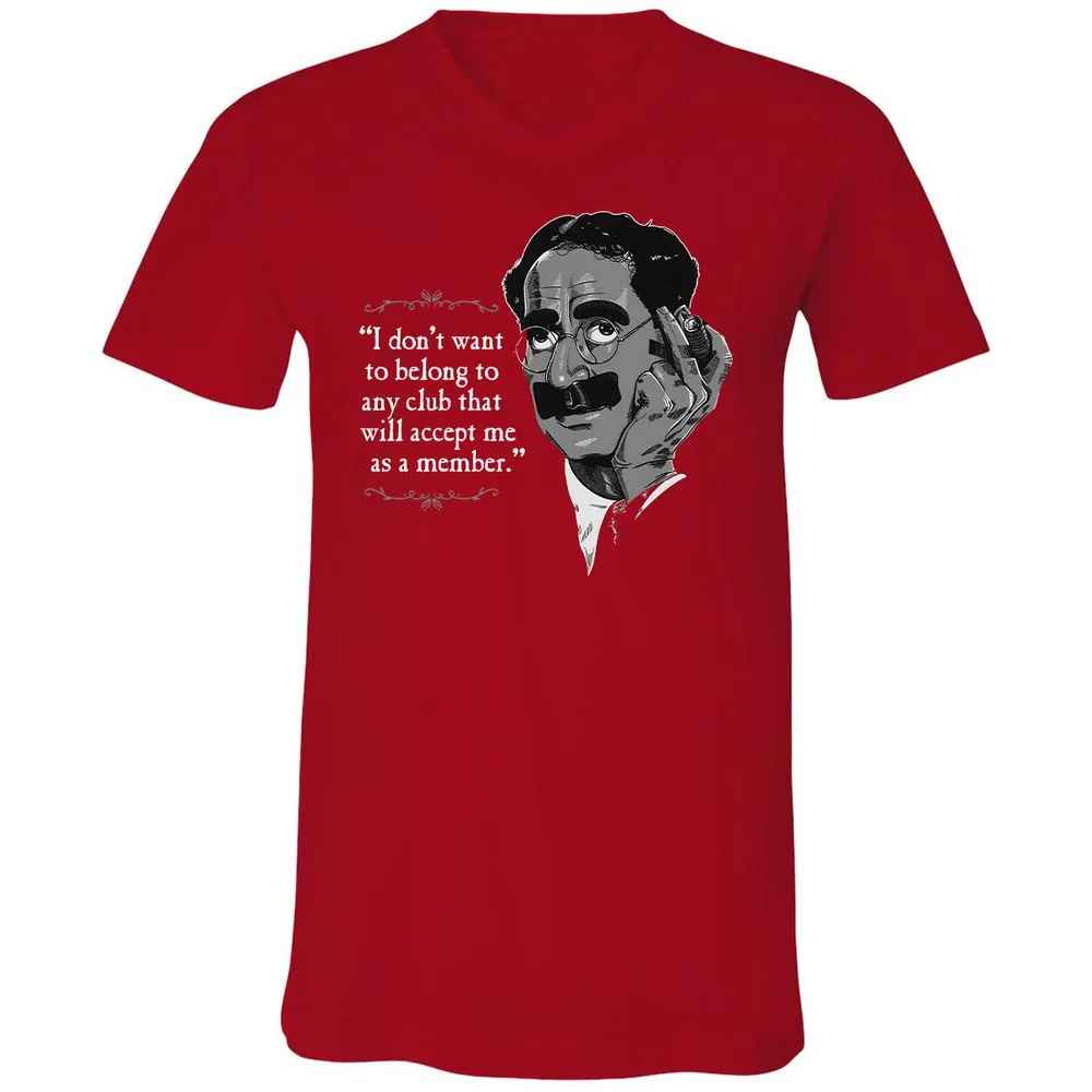 Unisex V-Neck T-Shirt - 9YLF2D9P - Red - 3