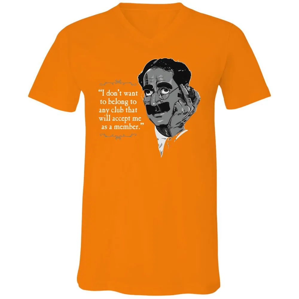 Unisex V-Neck T-Shirt - 9YLF2D9P - Orange - 11
