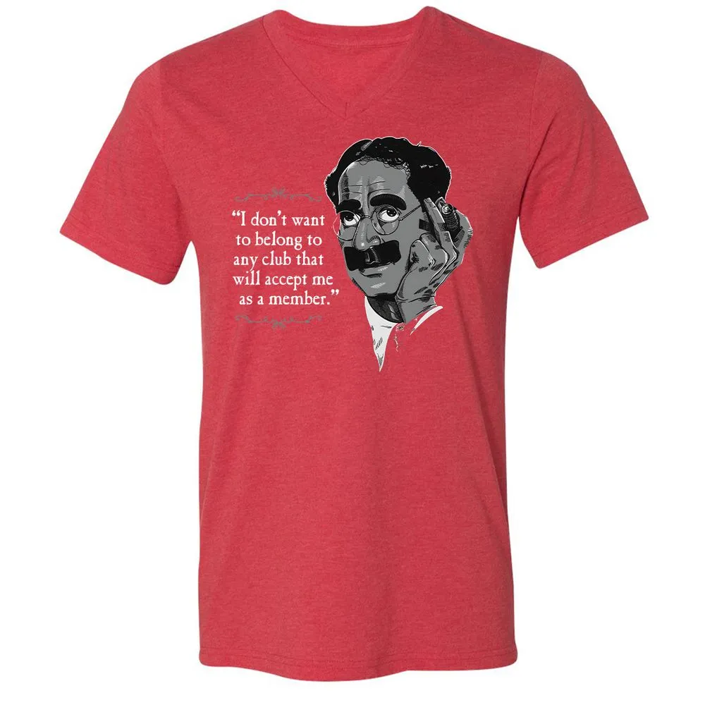Unisex V-Neck T-Shirt - 9YLF2D9P - Heather Red - 16