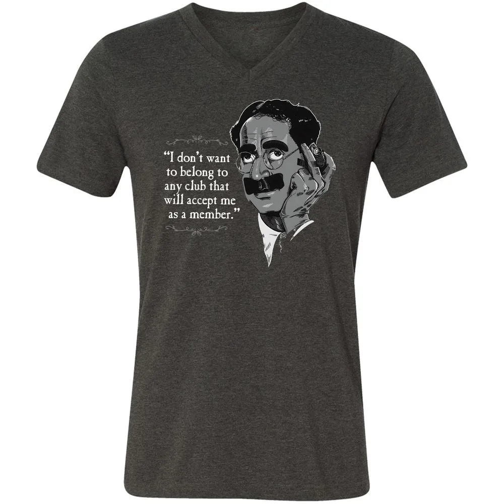 Unisex V-Neck T-Shirt - 9YLF2D9P - Dark Grey Heather - 8