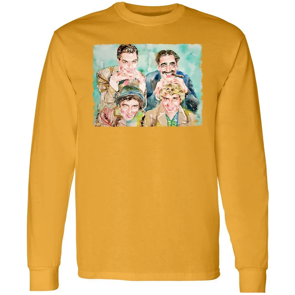 Long Sleeve T-Shirt - 7ZBRRSJX - Gold - 9