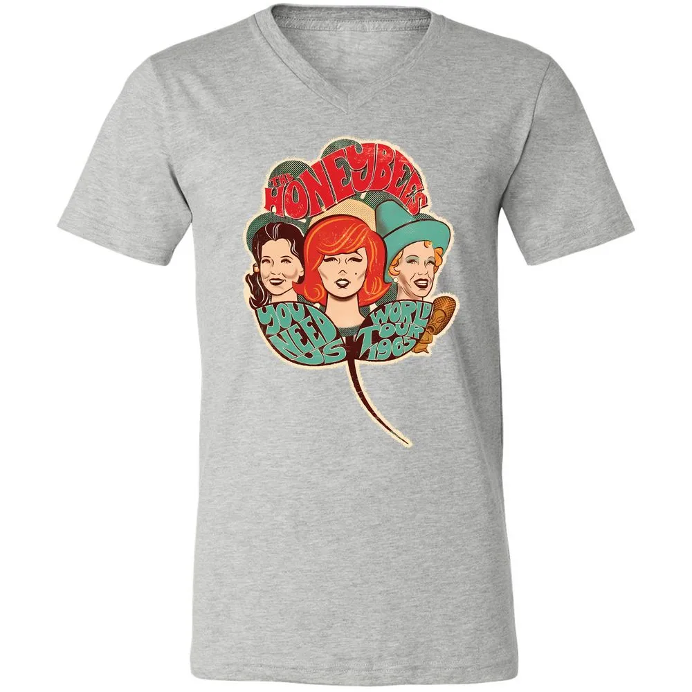 Unisex V-Neck T-Shirt - 6T1LRTMT - Athletic Heather - 7
